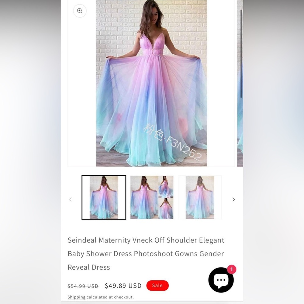 Gender reveal dress